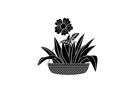 Spring Basket Flower 7 Solid Icon Graphic By Raysaozora · Creative Fabrica