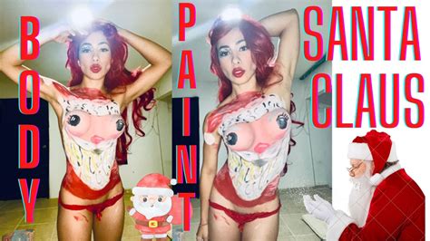 Santa Claus BodyPaint How To Paint Santa Claus Pintura Corporal