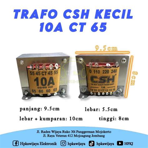 TRAFO TRANSFORMER CSH 10A CT 65 KECIL 10 AMPERE 10AH 65V 65 VOLT CT