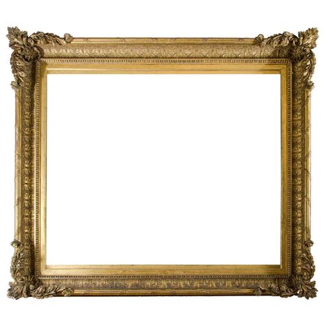 19th C Grand Size Carved Wood And Gesso Frame