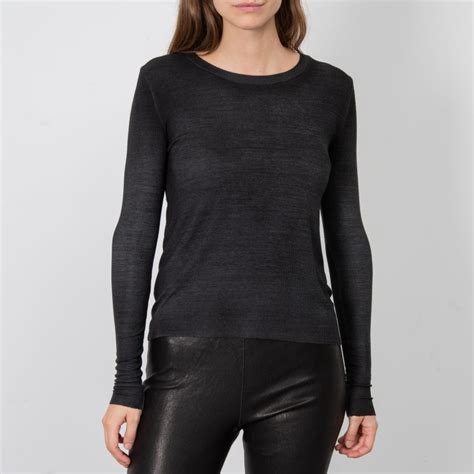 BLACK RIBBED MICROMODAL LONGSLEEVE Wolfensson