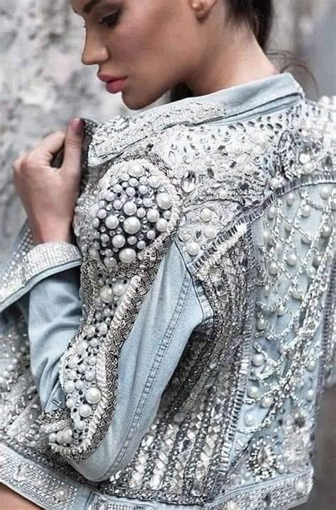 Pin By Blanca Sanchez On Chaquetas Bordadas Embellished Denim Jacket