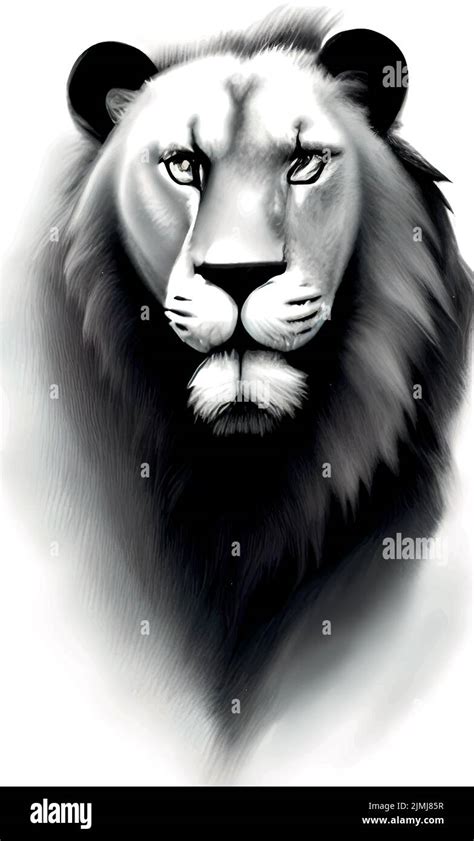 A Cartoon Design Of A Lion Isolated On White Background Stock Vector