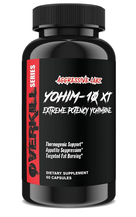 Aggressive Labz Yohimbine Hcl Yohim 10xt 10mg Yohimbine Hcl With