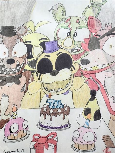 Fnaf 7th Late Anniversary Fnaf Fanart By Emmanuellabella21 On Deviantart