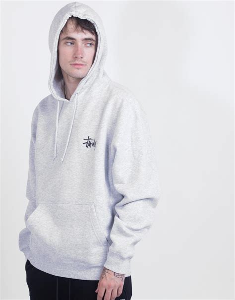 Stussy Basic Stussy Hoodie Grey Ash Heather 42 Off