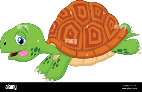 Cute turtle cartoon running Stock Vector Image & Art - Alamy