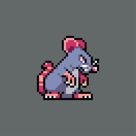 Editable vector mouse pixel art illustration for game development, game ...