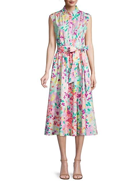 Shop Kate Spade New York Painted Petals Floral Shirtdress Saks Fifth