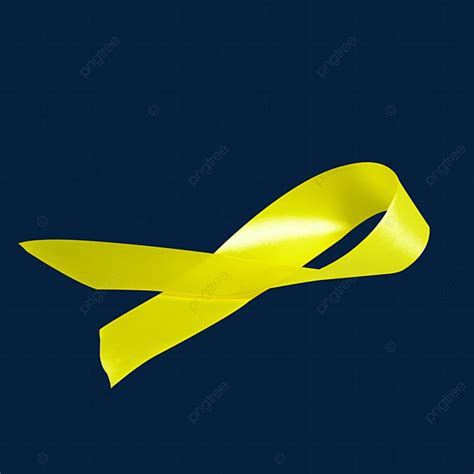 A Yellow Delicate Ribbon Knot On World Childrens Day One Yellow