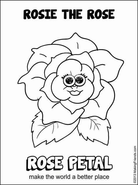 Girl Scout Flower Friends Coloring Pages Sketch Coloring Page