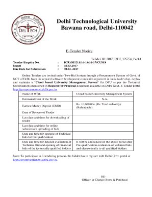 Fillable Online Dtu Ac Bawana Road Delhi 110042 Fax Email Print