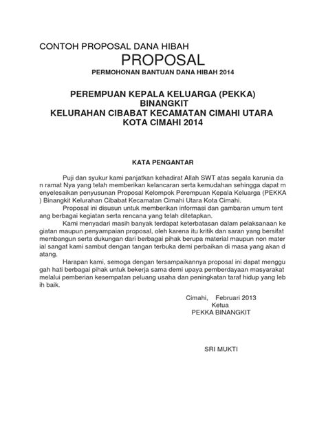 Contoh Proposal Dana Hibah Pdf