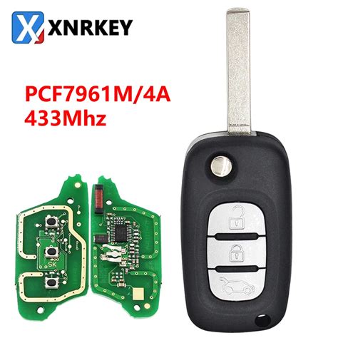 Xnrkey Llave Remota De Coche Con Botones Pcf M A Chip Mhz