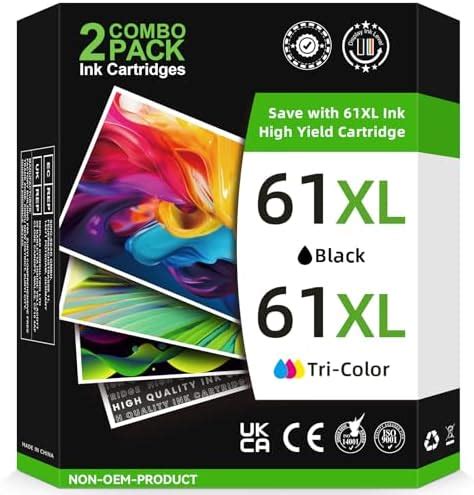 Amazon HP 61 Black Tri Color Ink 2 Pack Works With DeskJet