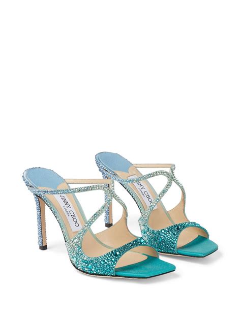 Jimmy Choo Anise Crystal Embellished Mules Farfetch