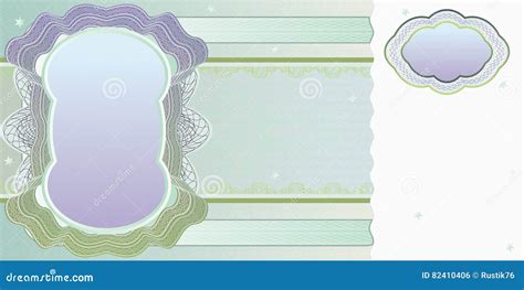 Blank Banknote Layout Stock Vector Illustration Of Border