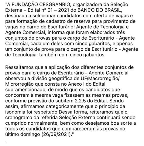 Concurso Banco Do Brasil Provas Da Cesgranrio Para Estudar