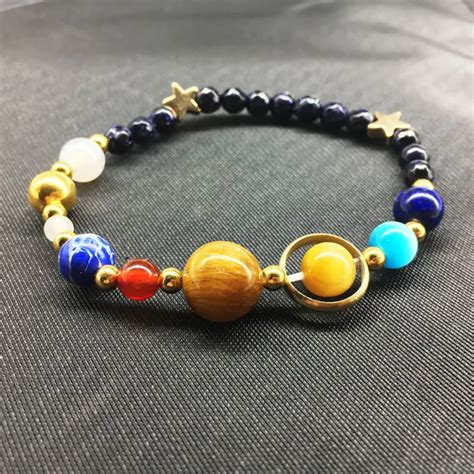 Colorful Yoga Galaxy Solar System Eight Planets Bracelet Guard Stars