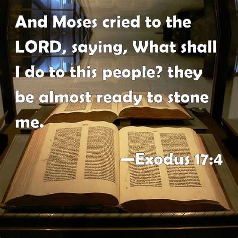 Exodus 17:4 And Moses cried to the LORD, saying, What shall I do to ...