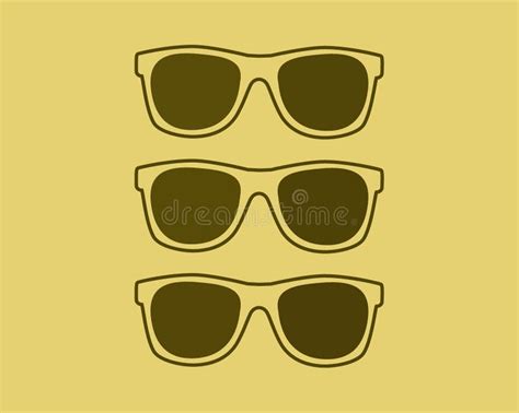 Classic Vintage Sunglasses Realistic Isolated Vector Illustration Classic Vintage Sunglasses