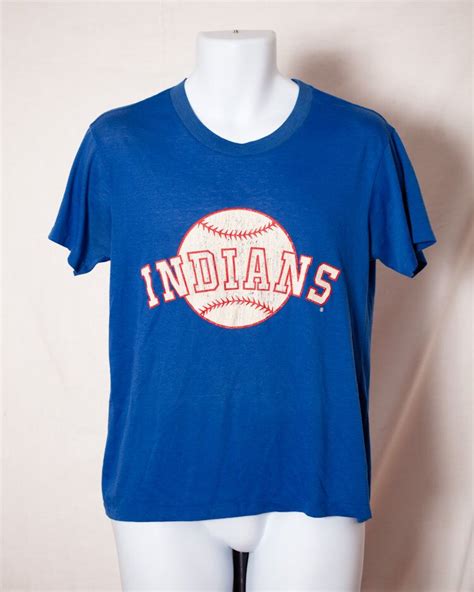 Vintage 70s 80s Cleveland Indians Baseball Tshirt Etsy Baseball