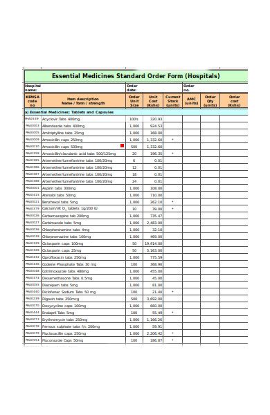 Free 51 Pre Order Forms In Pdf Ms Word Excel