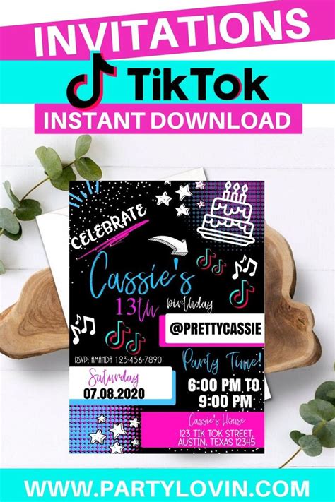 Tik Tok Invitation Template