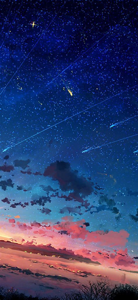 Anime Night Sky Iphone Wallpapers Top Free Anime Night Sky Iphone