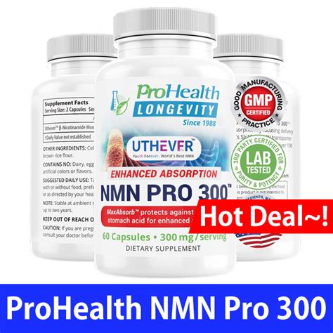 프로헬스 롱제버티 Nmn Pro 300 60캡슐 Prohealth Longevity Nmn Pro 300 Enhanced