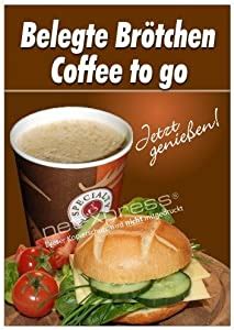 net xpress Bäckerplakat belegte Brötchen Coffee to go DIN A1