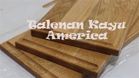 Talenan Premium Kayu Solid Import White Oak Amerika Dengan Juice Groove