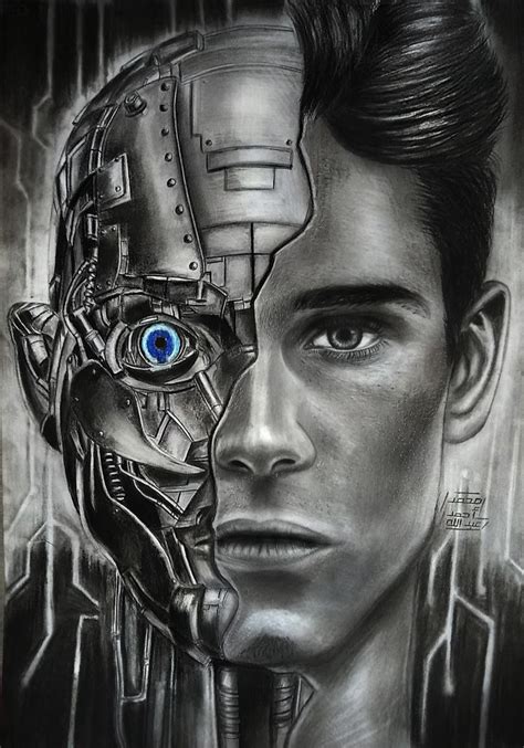 Half Robot By Mohamed Ahmed Arte Delle Anime Disegni Arte