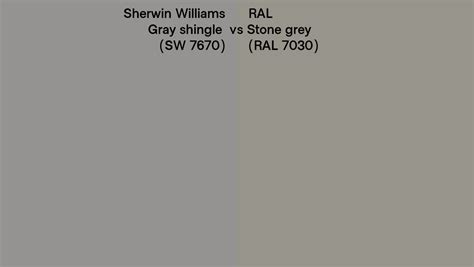 Sherwin Williams Gray Shingle Sw 7670 Vs Ral Stone Grey Ral 7030