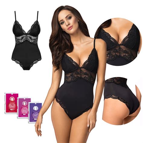 Koronkowe Seksy Body Bez Plec W Czarne Perfumy Allegro Pl