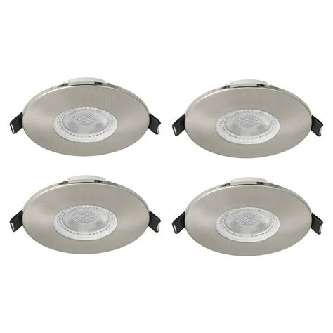 Eglo LED Einbauleuchten Set Rund Mazuby LED 1 Starr 5 W Nickel Matt