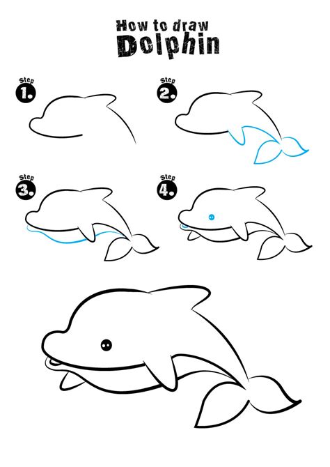 Dolphin Step By Step Drawing at PaintingValley.com | Explore collection ...