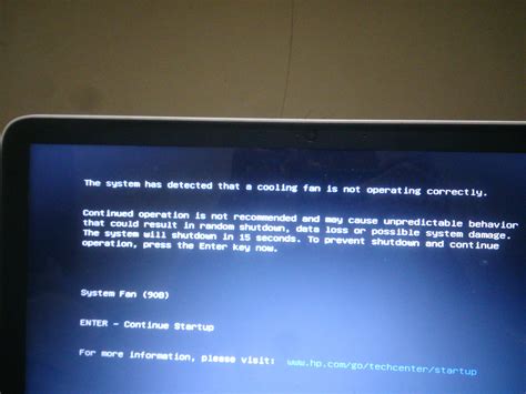 Laptop Fan Error On Startup Hp Startup Techcenter Fix