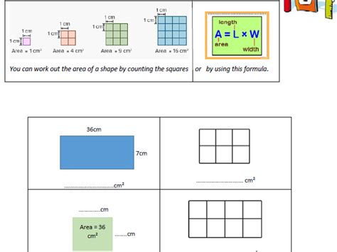 Area Of Rectangles And Squares Worksheet Editable And Pdf Counting