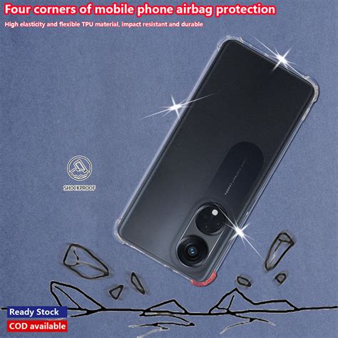 Oppo Reno8 T 5g A1 Pro Cph2505 Phq110 Flexible Soft Rubber Crystal Clear Slim Protective Jelly