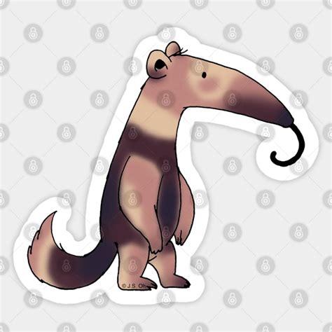 funny anteater cartoon - Anteater - Sticker | TeePublic