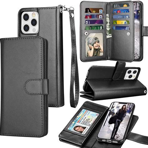 Iphone 13 Case Iphone 13 Wallet Case Tekcoo Luxury Pu Leather Cash Credit Card Slots Holder