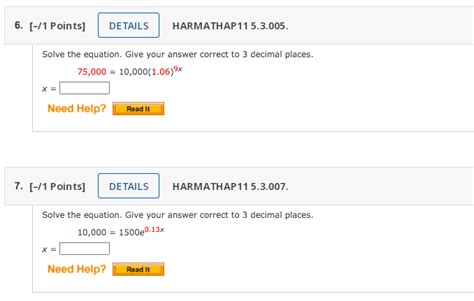 Solved 6 1 Points DETAILS HARMATHAP 11 5 3 005 Solve Chegg