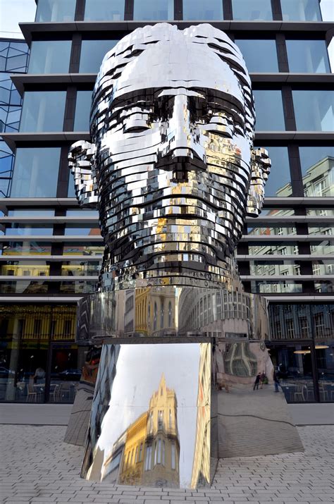 A Rotating Layer Sculpture Of Franz Kafka S Head By David Cerny