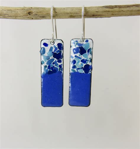 Copper Enamel Earrings Handmade Colourful Enamel On Copper Etsy In