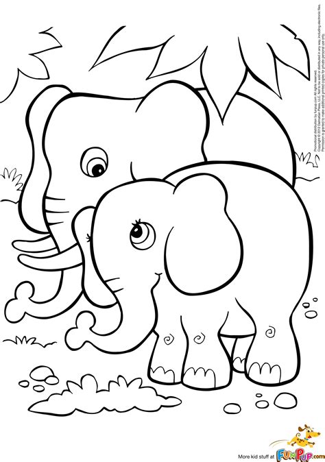 Online Baby Elephant Coloring Page: A Fun Method of Coloring - Coloring Pages