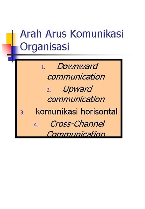 Struktur Komunikasi Organisasi Struktur Komunikasi Organisasi Terdapat