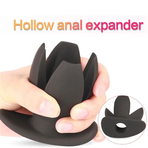 Silicone Anal Dilator Hollow Petal Tunnel Butt Plug Anal Expander