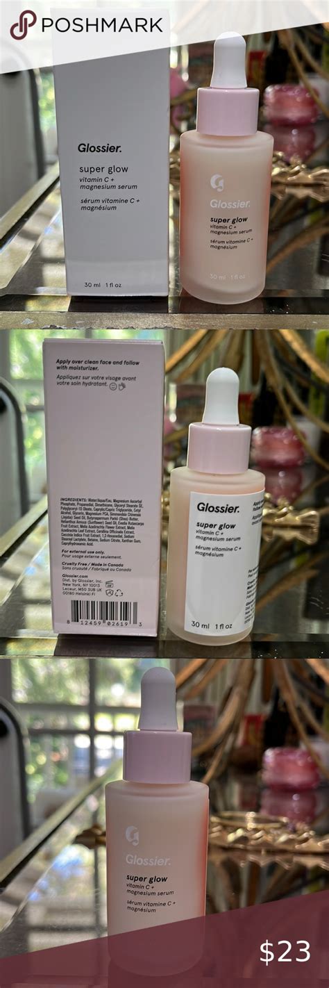 Glossier Super Glow Vitamin Cmagnesium Serum Full Size 1 Oz New In Box