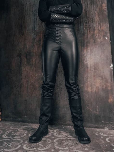 The Witcher Cosplay Leather Pants Geralt Of Rivia Trousers Etsy